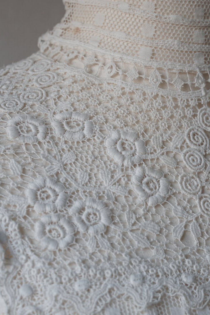 Edwardian High Neck Lace Blouse