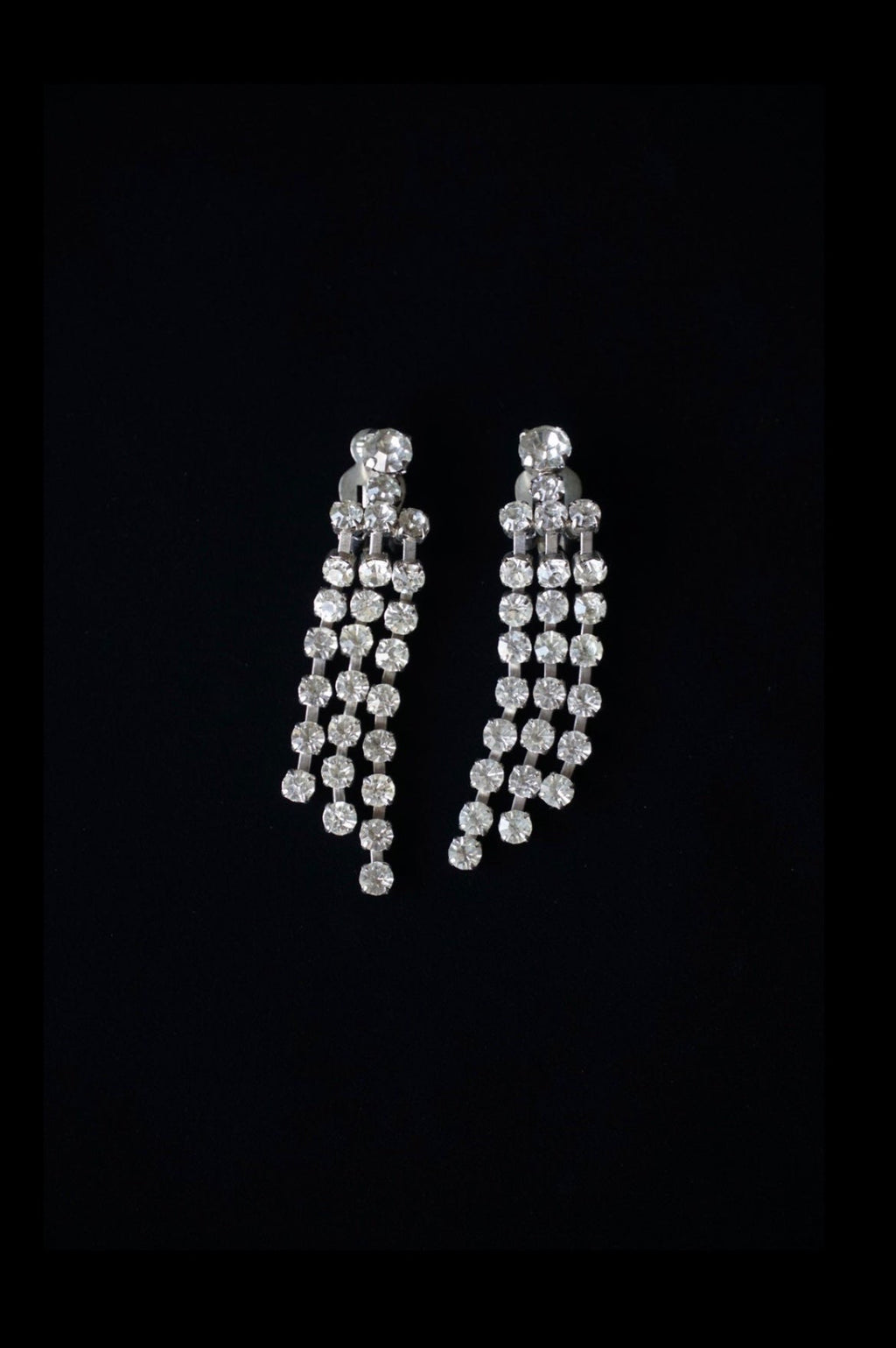 Vintage Glass Chandelier Earrings