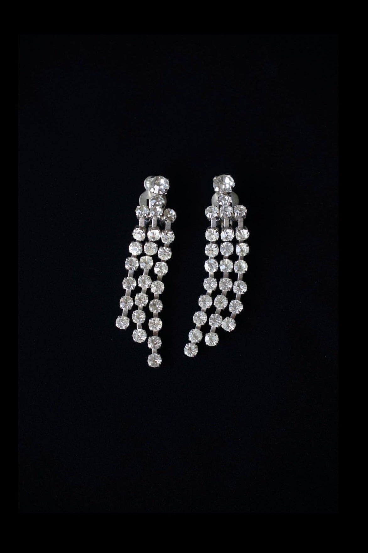 Vintage Glass Chandelier Earrings